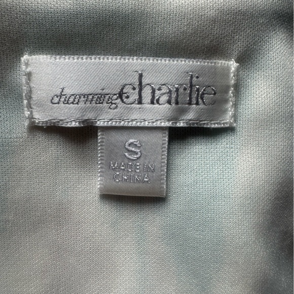 CHARMING CHARLIE Teal Chevron Maxi Dress Women’s Size Small - Picture 5 of 6